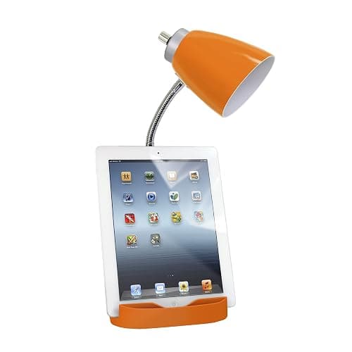 Limelights LD1056-ORG Desk Lamp Organizer with iPad Tablet Book Stand and USB Charging Port, Orange thumbnail 5