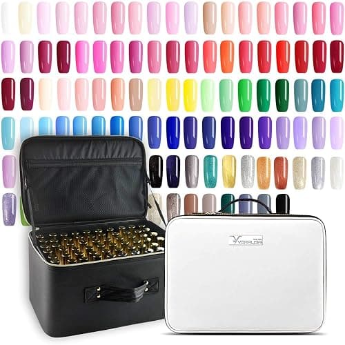 VENALISA 120 Pcs 12ML Gel Nail Polish Set with Base and Top Coat, Gel Polish Kit White Black Pink Blue Colors Soak Off UV LED Nail Gel Polish Sets Nail Art Starter Manicure Salon thumbnail 8