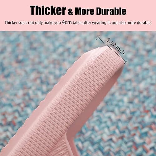 rosyclo Cloud Slippers for Women and Men, Pillow House Slippers Shower Shoes Indoor Slides Bathroom Sandals, Ultimate Comfort, Lightweight, Thick Sole, Non-Slip, Easy to Clean thumbnail 4
