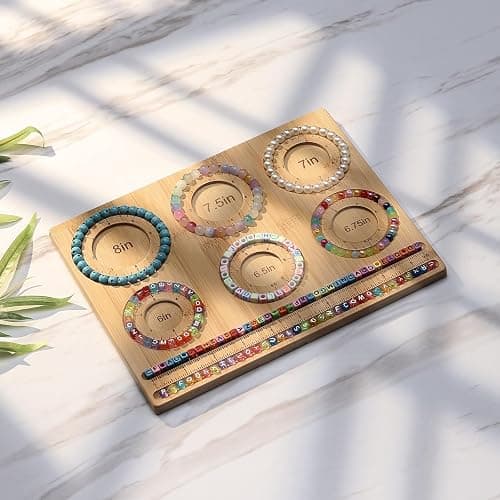 Petoysoso Bead Board for Jewelry Making, Bamboo Beading Board for Jewelry Bracelet Making, DIY Bracelet Bead Board thumbnail 2
