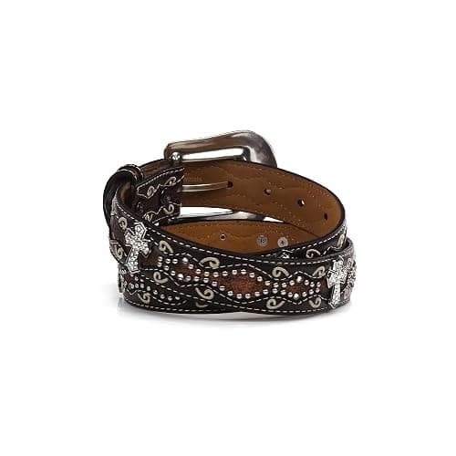 ARIAT Girls' Rhinestone Cross Conchos Faux Crocodile Belt thumbnail 5