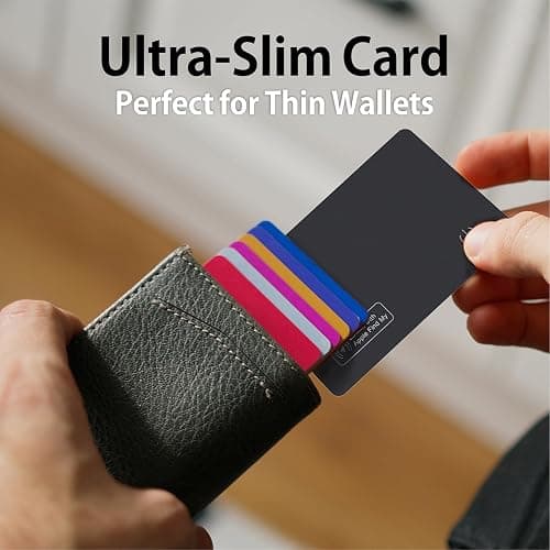 Eelexa Wallet Tracker Card, Rechargeable Thin Finder, Works with Apple Find My (iOS Only), Item Locator for Luggage Tags, Passports, Phone, IP68 Waterproof thumbnail 2