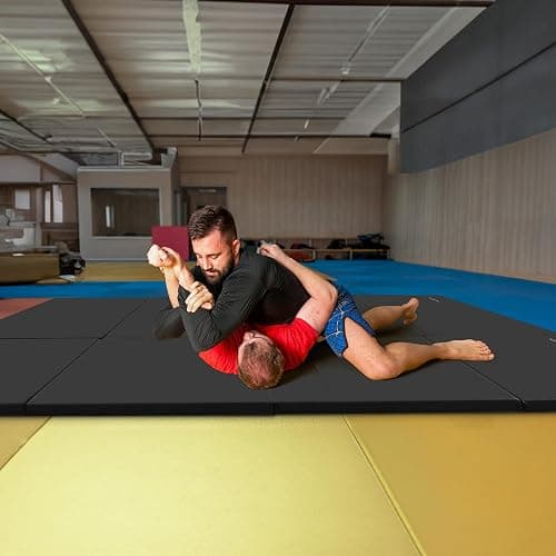 BalanceFrom 10x4 Feet 4-Panel Folding Gymnastics Mat – 2-Inch Thick Pad with Vinyl Surface and Carrying Handles for Tumbling, Yoga, Pilates, Home Workouts, and Martial Arts thumbnail 5