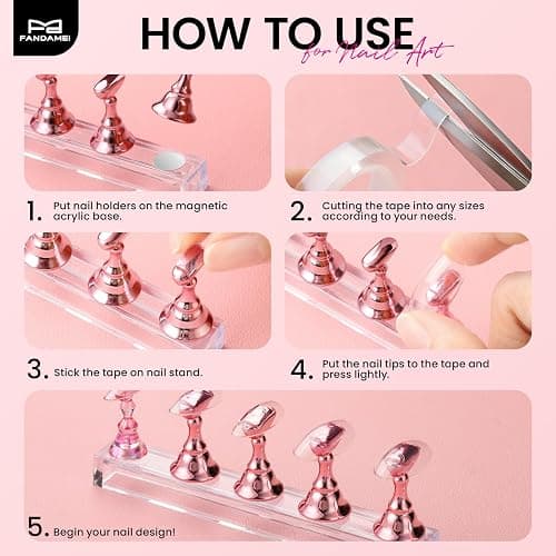 FANDAMEI 20PCS Nail Stand, Nail Holder For Painting Nails, Nail Stand For Press Ons, Nail Stands, Press On Nail Stand, Nail Holder, Nail Stands For Nail Art, Nail Art Tools, Nail Stuff, Nail Tools thumbnail 6