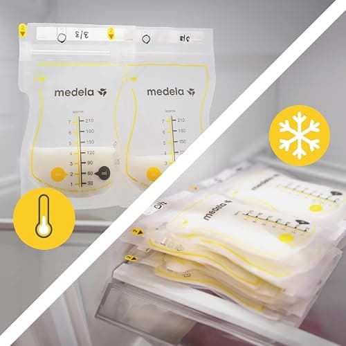 Medela Easy Pour Breastmilk Storage Bags 200 Count 7oz/210ml Disposable, Leakproof, Fast Freeze, Breast Milk Protection Recyclable & BPA Free (Pack of 6) thumbnail 7