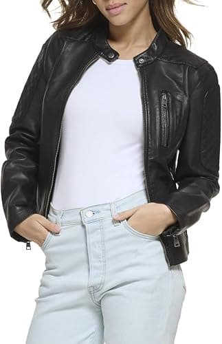 Levi's Women's Faux Leather Motocross Racer Jacket (Standard and Plus) thumbnail 5