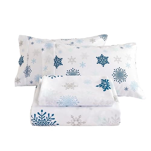 Blue snowflake bedsheet set  - Image 1