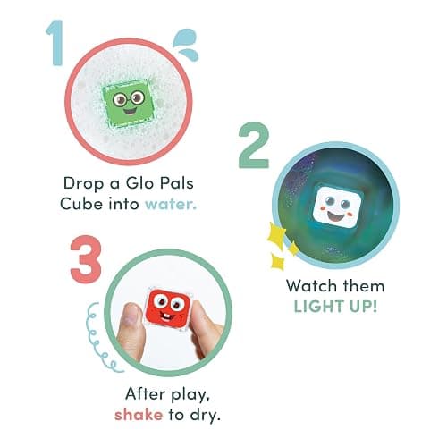 Glo Pals Water-Activated Light-Up Cubes Bundle for Sensory Play – 12 Pack (Holly Jolly) thumbnail 4