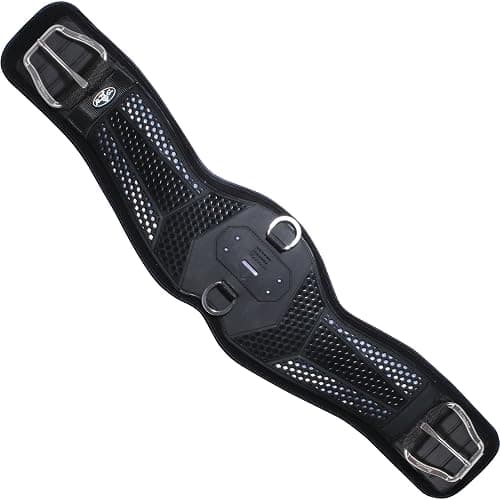 Professional's Choice Contoured VenTECH Cinch for Horses - Durable Ventilated TPU Outer Shell Breathable Saddle Fixation with Stainless Steel Buckles - Lining Options - Image 1