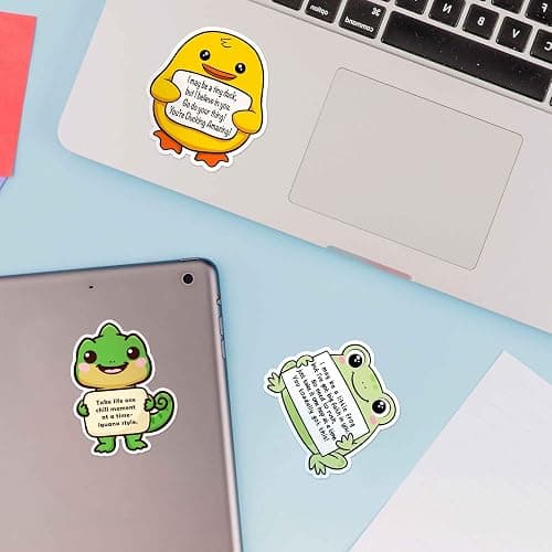200PCS Emotional Support Animal Stickers by Puraesla– Affirmation Sticker Pack for Adults or Kids Cute Inspirational Buddies for Water Bottles, Laptops, Phones, Positive Quote Vinyl thumbnail 6