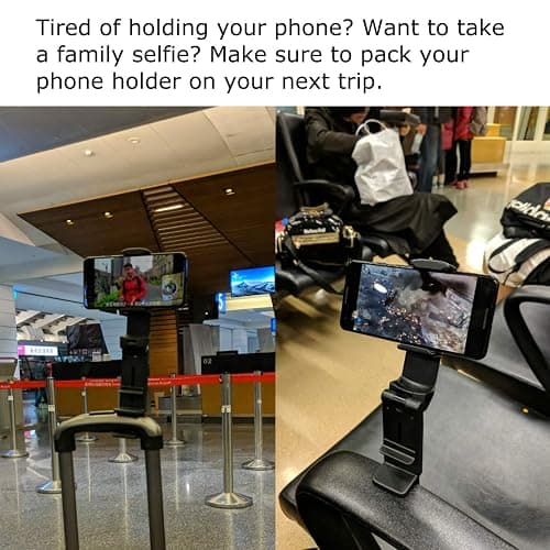 Perilogics Universal in Flight Airplane Phone Holder Mount. Hands Free Viewing with Multi-Directional Dual 360 Degree Rotation. Pocket Size Must Have Airplane Travel Essential Accessory for Flying thumbnail 5
