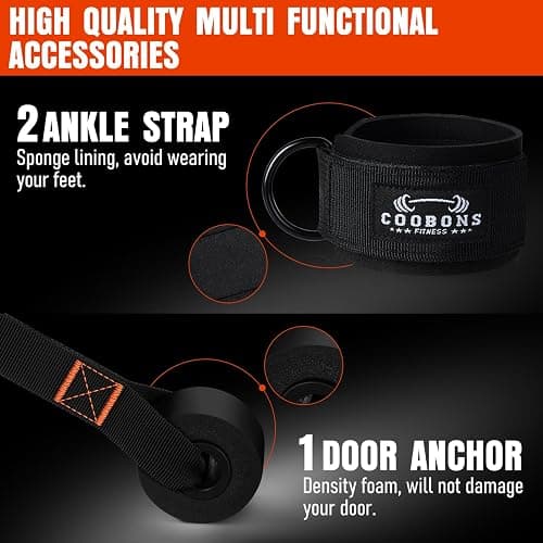 Resistance Bands with Handles, 175lb Exercise Bands for Working Out, Fitness Bands, Workout Bands with Door Anchor and Ankle Straps, Physical Therapy, Yoga, Strength Training Home Gym Equipment thumbnail 7