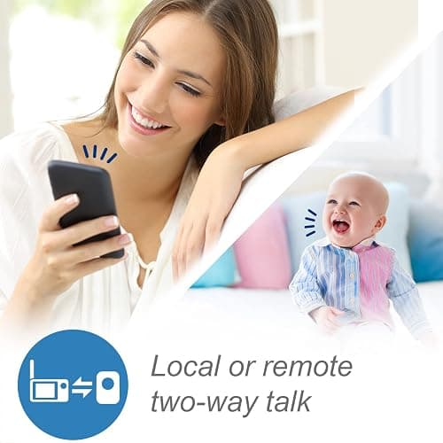 VTech RM7764-2HD Smart WiFi 2 Camera BabyMonitor, 360° Pan&Tilt, 10X Zoom, 7” HD Display & NightVision, Soothing Sounds, 2-Way Talk, Temperature & Motion Detection thumbnail 9