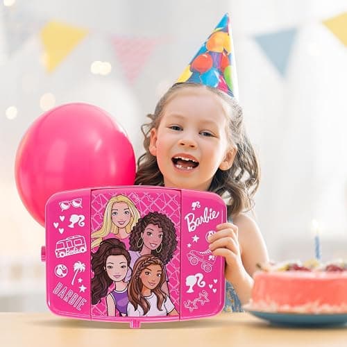 Barbie Beauty Vanity Set with Light-Up Mirror, Includes Lip Gloss, Eye Shadow, Brushes, Nail Polish, Accessories, and More! Ages 3+ Perfect for Parties, Sleepovers, and Makeovers, by Townley Girl thumbnail 9