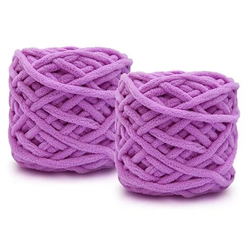 2X100g Chunky Yarn for Knitting Wool Ball Made of Cotton, Wool and Acrylic Soft and Warm Weaving Scarf and Slippers DIY Plush Knitting. - Image 1