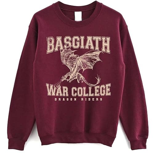 Basgiath War College Sweatshirt - Fourth Wing Book Dragon Rider Violet Sorrengail Sweater - Image 1