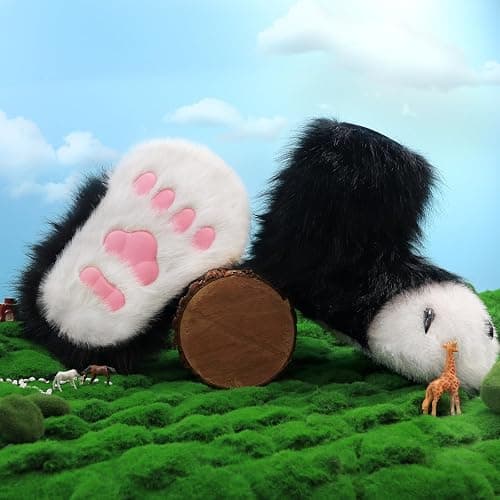 hbbhml Animal Fuzzy Slippers Bear Cat Wolf Dog Fox Fursuit Feet Paw Claw Shoes Furry Boots Costume Accessories for Adult Kids | Animal, Furry, Costume, Boots, Shoes, Paw, Claw, Bear, Cat, Wolf thumbnail 8