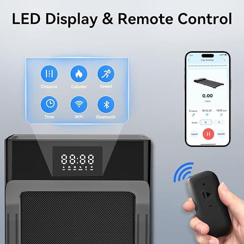 Walking Pad Treadmills for Home Office, Under Desk Walk Mat with APP and Remote Control, 3 in 1 Portable Exercise Equipment, Compact Jogging Running Machine for Small Space, 250 Lbs Capacity thumbnail 6