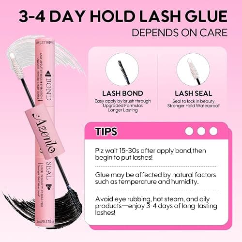 Azenlo Lash Clusters Kit, 240pcs DIY Lash Extensions Kit, 30D+40D Thin Band Lash Clusters, 10-16mm Soft Natural Volume Lashes for Beginners thumbnail 6