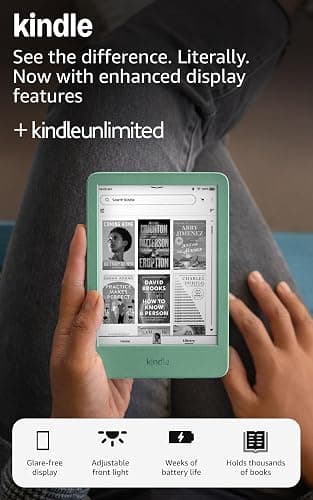 Amazon Kindle 16 GB (newest model) - Lightest and most compact Kindle, for an enhanced reading experience - Without Lockscreen Ads - Matcha + 3 Months Free Kindle Unlimited (with auto-renewal) thumbnail 7