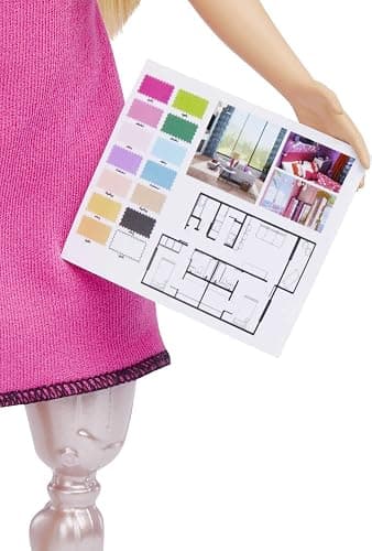 Barbie Careers Fashion Doll & Accessories, Interior Designer with Prosthetic Leg in Removable Outfit with Tablet & Design Sheet thumbnail 3