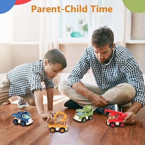 Olbyefly Construction Toys for 2 3 4 5 Years Old Boys Girls Kids Toddlers, Sandbox Excavator Toy Construction Truck Toys Vehicles Dump Crane Cement Mixer Truck, Christmas Birthday Gifts thumbnail 7