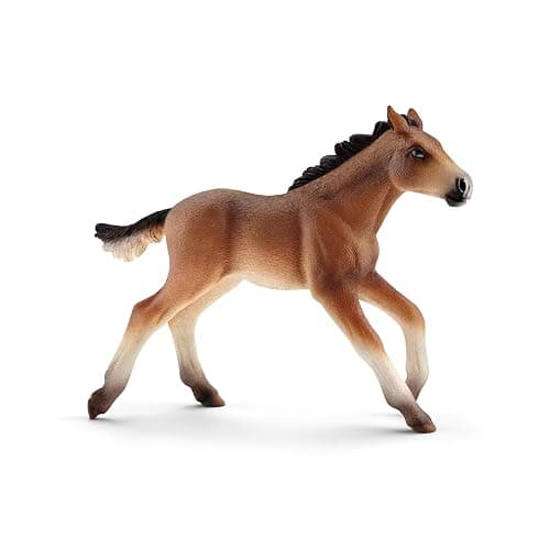 Schleich Horse Club - 4PC Foal Horse Toy Playset - with Pinto, Knabstrupper, Holsteiner and Mustang Figurine Horses for Girls and Boys - Realistic Farm Animal Figures for Kids Ages 5+ | 77586 thumbnail 5