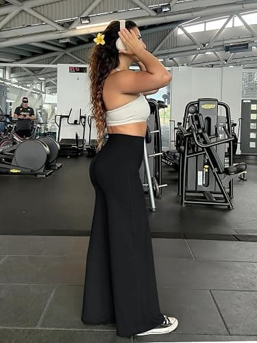 YEOREO Ease Workout Leggings Womens Straight Leggings Eddiy Gym Yoga Pants | 29"/31.5"/33"/35",No Front Seam,High Waist,Buttery,Booty Lifting,Wide Leg thumbnail 3