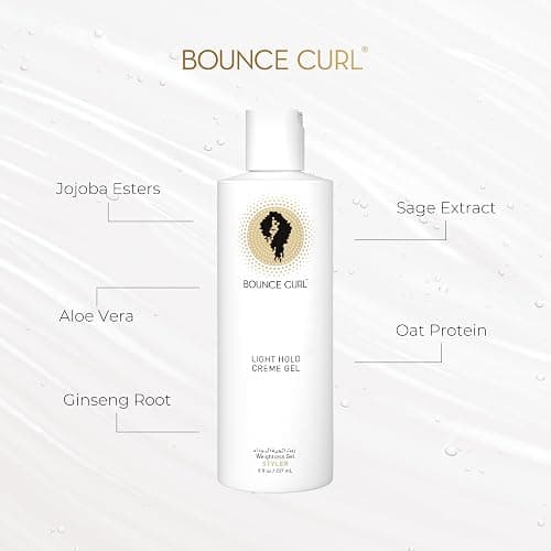 Bounce Curl Light Hold Creme Gel fol All Curl Types, Crunch-Free, Soft Hold Styling Gel, Fights Frizz & Locks In Moisture for Defined Curls, Aloe and Jojoba Formula, Sulfate & Silicone-Free 12 oz thumbnail 5