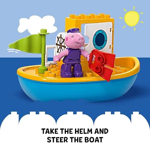 LEGO DUPLO Peppa Pig Boat Trip Bath Toy, Building Block Learning Set for Preschool Kids with 2 Peppa Pig Figures Included, Water Toy Gift Idea for Toddlers Ages 2 and Up, 10432 thumbnail 5