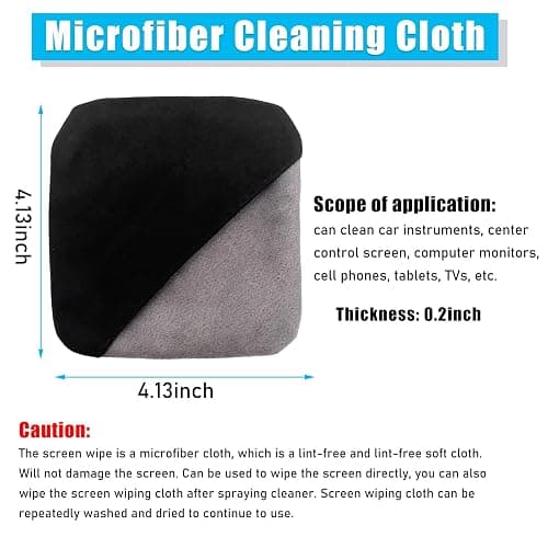 Ohleats Car Screen Cleaner, Microfiber Auto Screen Cleaning Pad, Foldable Touch Screen Cleaner Cloth for Vehicle Dashboard LCD Display, Interior Car Accessories thumbnail 2