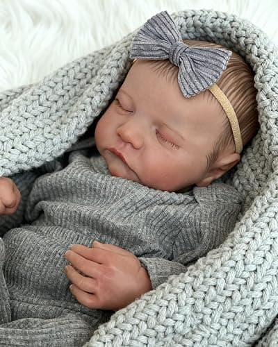 FOCKOF Realistic Reborn Baby Dolls-18 Inch Real Life Newborn Baby Dolls Girl Lifelike Baby Doll with Accessories for 3+ Years Old Gifts (Gray) thumbnail 5