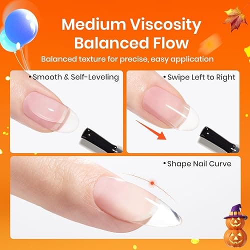 Beetles Clear Builder Gel for Nails 7 in 1 Nail Builder Strengthener Gel Clear Color Builder Extension Nail Gel for Holiday Nail Art Design for Girls thumbnail 3