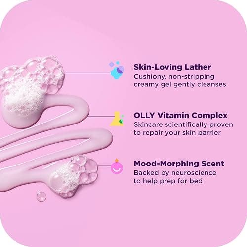 OLLY Renew Body Wash with Vitamin D, Retinol & Botanicals - 17oz | For dry skin, Helps repair the skin barrier, With vitamin C for Skin Barrier Repair, Deep Hydration, Jasmine Bergamot Scent thumbnail 6