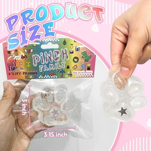 1pcs Squishy Paw, Cat Paw Squeeze Toys,Cute Fufu Toys, Fidget Toys for Stress Relief, Novelty Cute Things Sticky Mochi Toys thumbnail 4