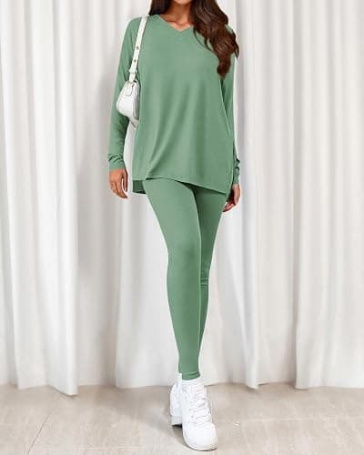 BTFBM Two Piece Sets for Women 2025 Casual Lounge Set Matching Oversized Shirts Leggings Workout Airport Travel Outfits thumbnail 7