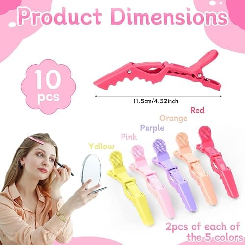 Alligator Hair Clips, 10 Pcs Hair Sectioning Clips, Hair Styling Clips for Salon Women Styling Sectioning thumbnail 2