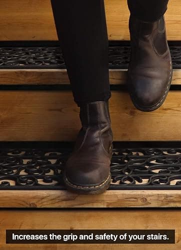 FINEHOUS Rubber Stair Treads Non-Slip Outdoor 35”x10” (5-Pack) – Anti-Slip Step Mat thumbnail 5