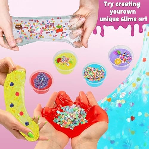 CityActs Slime Accessories Kit for Kids – Slime Mix-Ins Craft Supplies (Charms, Glitter, Foam Balls, Sequins) – DIY Craft Supplies, No Glue Included thumbnail 5