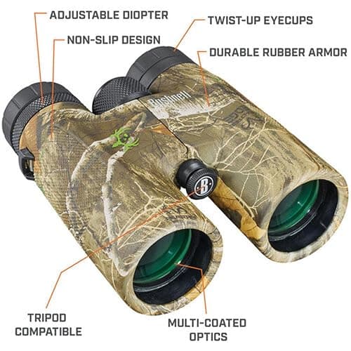 Bushnell Powerview 10x42 BoneCollector Binoculars, Adult Binoculars for All Purpose Use in Realtree Edge Camo thumbnail 5