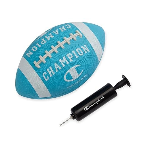 2. Champion Blitz Football, All-Weather Football, Enhanced Grip, Durable Rubber Cover and Molded Laces, for Outdoor Sports & Training, Includes 6 Ball Pump - Image 1