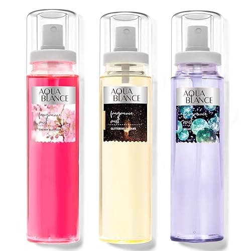 AQUA BLANCE Body Spray, Fragrance Mist for Women, Pack of 3, Each 3.9 Fl Oz, Total 11.7 Fl Oz, Cherry Blossoms - Image 1
