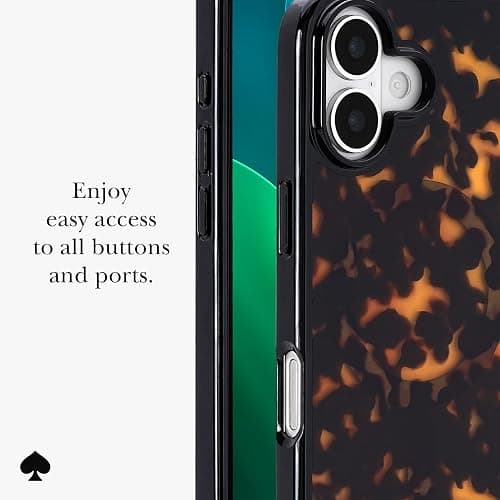 Kate Spade New York iPhone 17 Case - Compatible with MagSafe - Designer Phone Case - Tortoise thumbnail 6