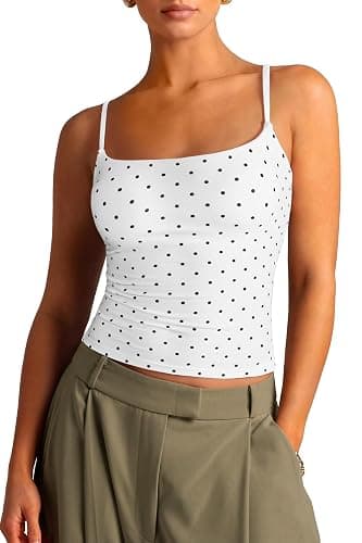 SUUKSESS Women Cotton Double Layer Unpadded Cami Summer Basic Going Out Tops - Image 1