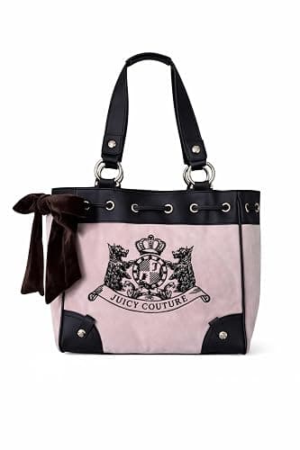 Juicy Couture Vintage Dreams Daydreamer Tote Bag, Handbag with Bow Accent & Shoulder Straps, 12 x 11 Inches - Image 1
