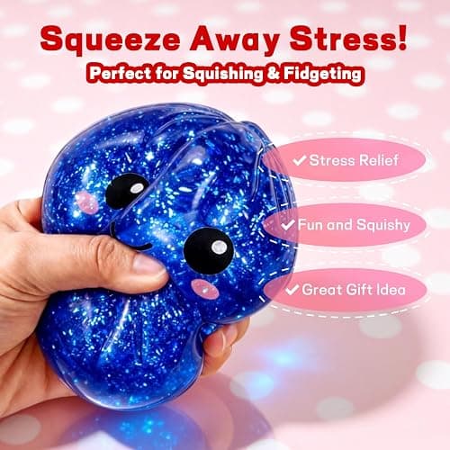 Dumpling Squishies, Glitter Dumpling Mystery Box, 2026 Upgraded Dumplings Stress Balls Fidget Sensory Balls, Squeeze Dough Ball Stress Relief Hand with Food Steamer, Relaxation Gift (Glitter White) thumbnail 5