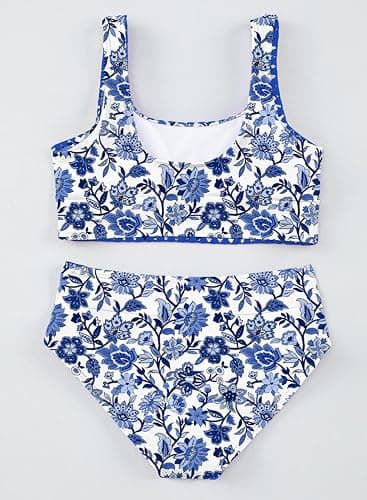 blibean Teen Girls Swimsuits Two Piece Bikini Sets with Chest Pad Size 6-15 Years thumbnail 4