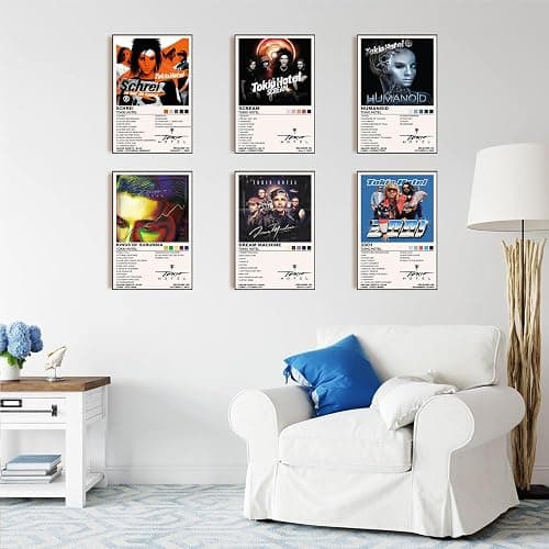 Tokio Hotel Ablum Cover-Poster (6er-Set) Musikband-Wandkunst, Leinwandposter, Raumdekoration, Geschenk, ungerahmt, 20 x 30 cm thumbnail 3
