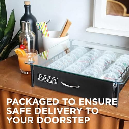 Bartesian Cocktail Capsule Storage Drawer Organizer - Stylish Mixology Cocktails Drink Mixer Holder Dispenser - Home Bar Accessories for Cocktail Maker Machine - Holds Up to 36 Bartesian Capsules - Capsule Drawer thumbnail 7