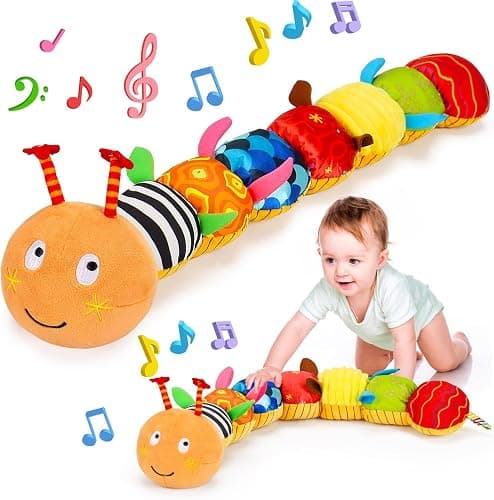 Baby Toys 0-3-6-9-12 Month Old Baby Tummy Time Toys, Baby Boys Girls Gifts for Newborn Baby Essentials with Rattle Crinkle Squeak Music Sensory Toys for Babies, Baby Gifts for Newborn Boy Girl - Image 1